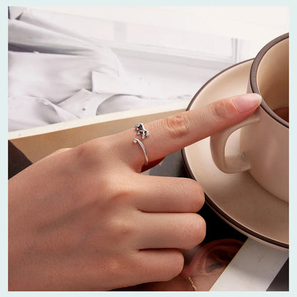 Silver Gecko Lizard Open Ring