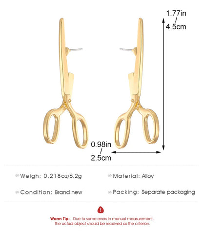 Retro Scissors Earrings