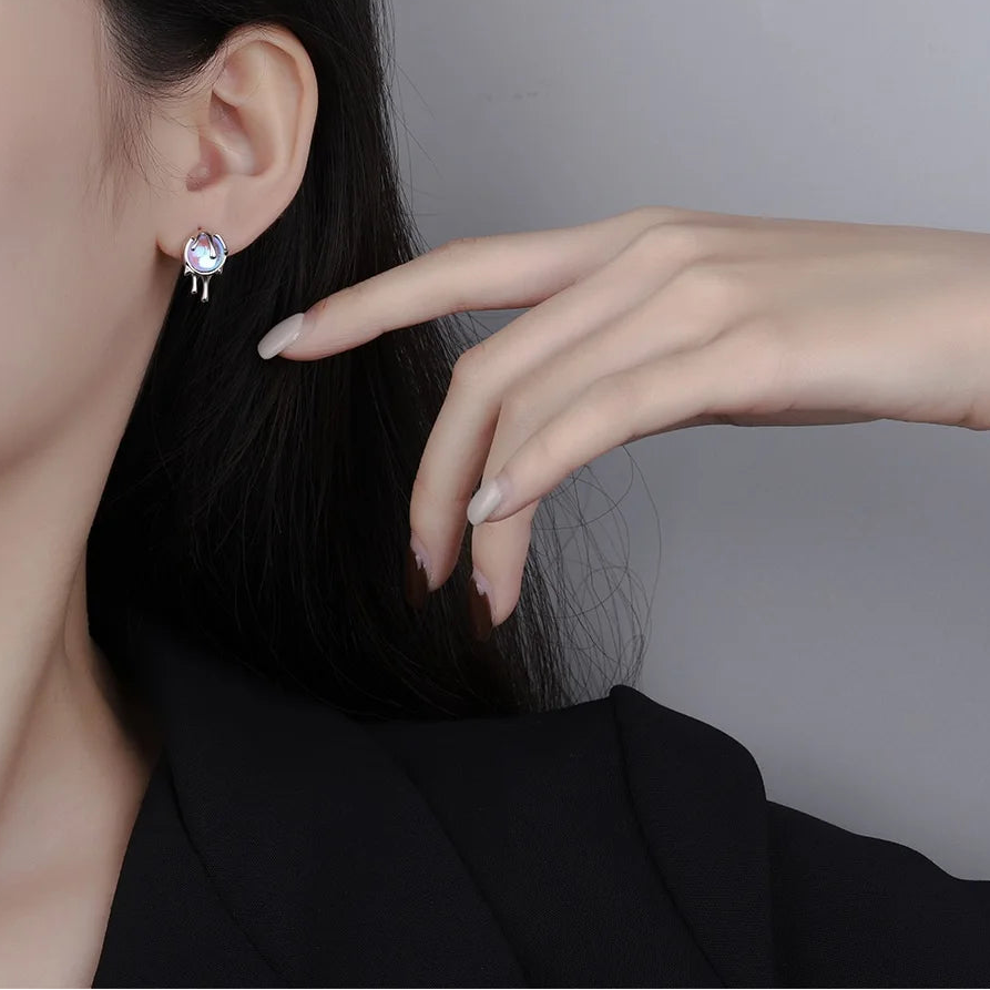 925 Sterling Silver Moonlight Stone Earrings for Women