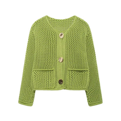 Knitted Button Cardigan for Women