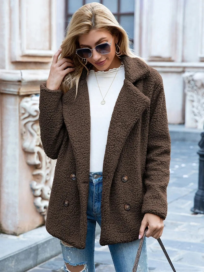 Women’s Faux Fur Plush Winter Jacket