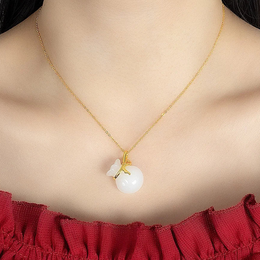 925 Sterling Silver Lucky Bag Pendant Necklace for Women