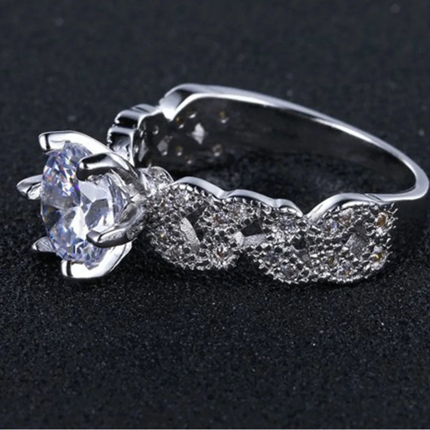 925 Sterling Silver Luxury Zircon Ring for Women