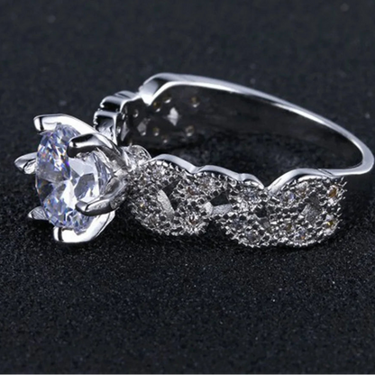 925 Sterling Silver Luxury Zircon Ring for Women