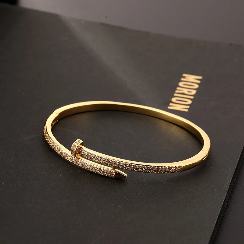 Leopard Zircon Cuff Bracelet