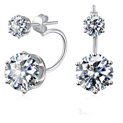 925 Sterling Silver Bridal Stud Earrings for Women