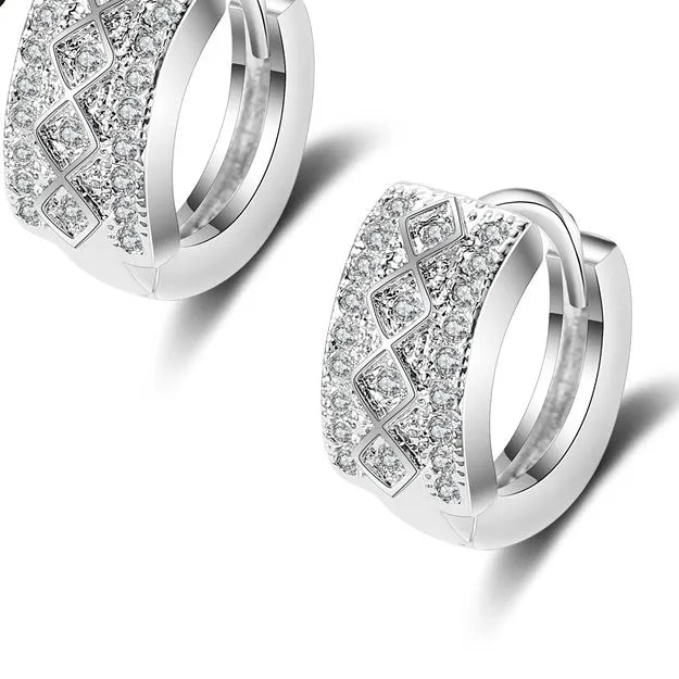 925 Sterling Silver Elegant Hoop Earrings for Women