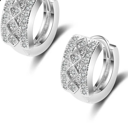 925 Sterling Silver Elegant Hoop Earrings for Women