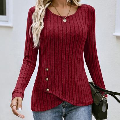 Waist Cinched Long Sleeve Top