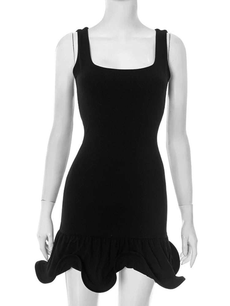 CLO067DJ
Woman Clothing Sexy Chic Sleeveless Ruched Short Tank Dress - Klixstore