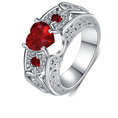 Genuine 925 Sterling Silver Shiny Crystal Rings for Women