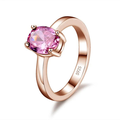 Elegant 925 silver cubic zirconia wedding rings