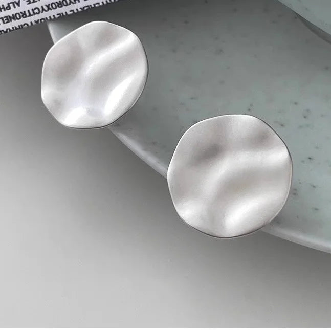 925 Silver Shiny Statement Stud Earrings