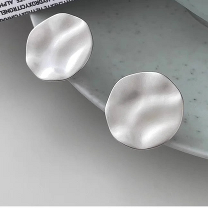 925 Silver Shiny Statement Stud Earrings