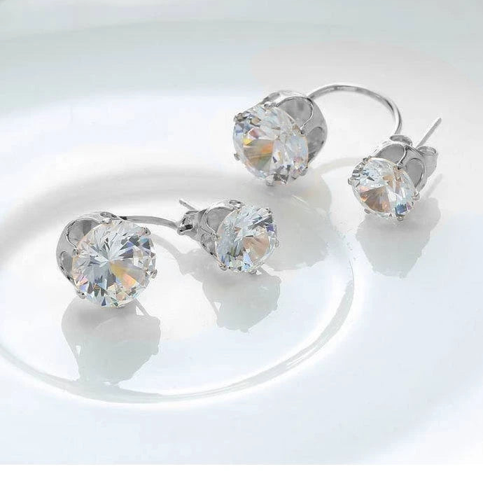 925 Sterling Silver Bridal Stud Earrings for Women