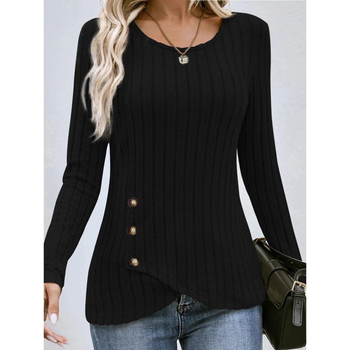 Waist Cinched Long Sleeve Top