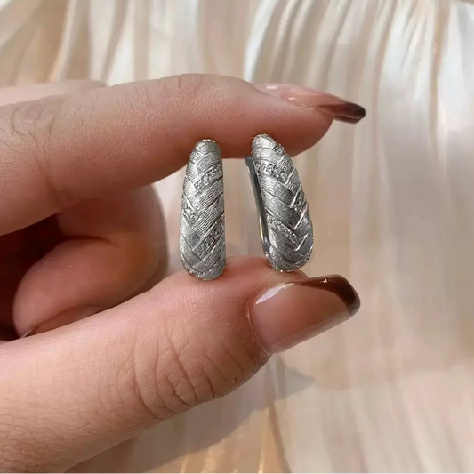 925 Sterling Silver Hoop Earrings for Women – 2 Colors