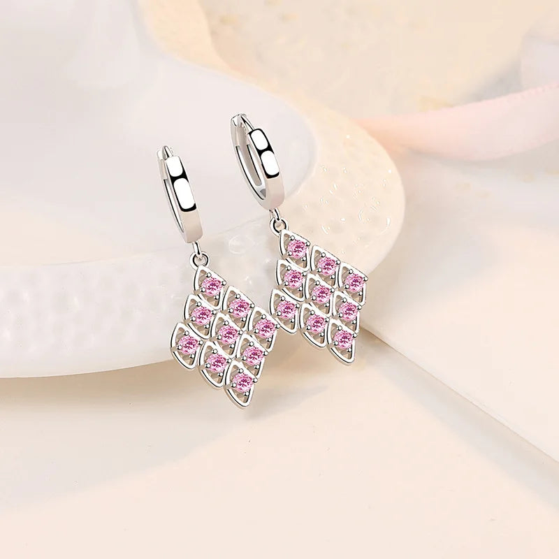 925 Sterling Silver Charm Hoop Earrings