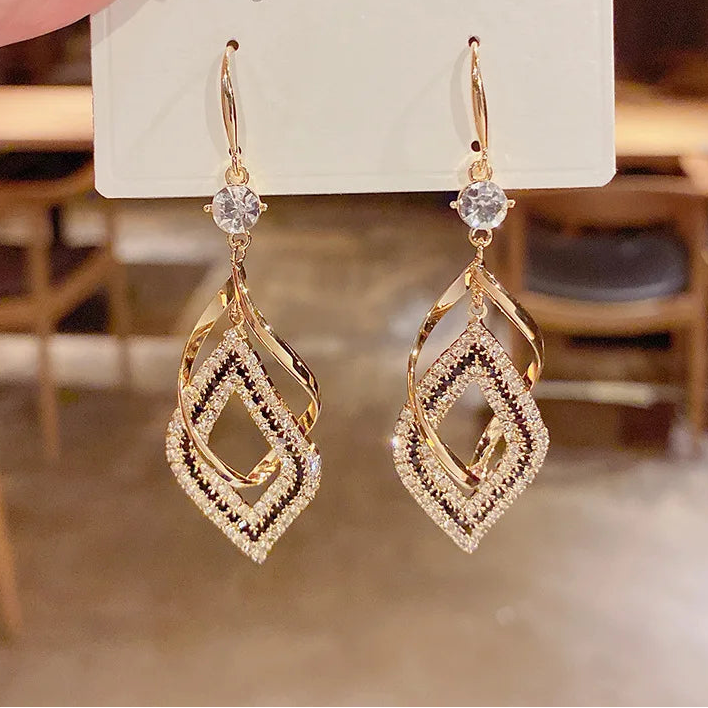Geometric Hollow Out Hanging Earrings