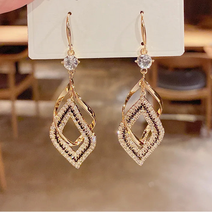 Geometric Hollow Out Hanging Earrings