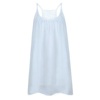 Sleeveless Hollow Out Mini Beach Dress