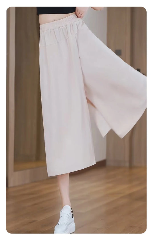 High Waist 7-Point Wide Leg Pants for Women