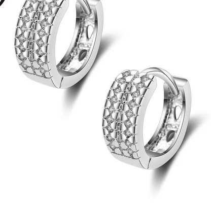 925 Sterling Silver Elegant Hoop Earrings for Women