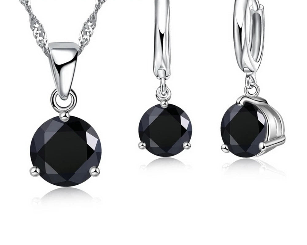 925 Silver Classic Crystal Jewelry Set