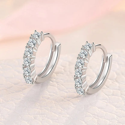 925 Sterling Silver Original Charm Double Hoop Earrings