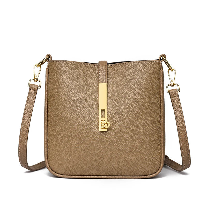 Women's 100% Cowhide Leather Shoulder Tote Bag