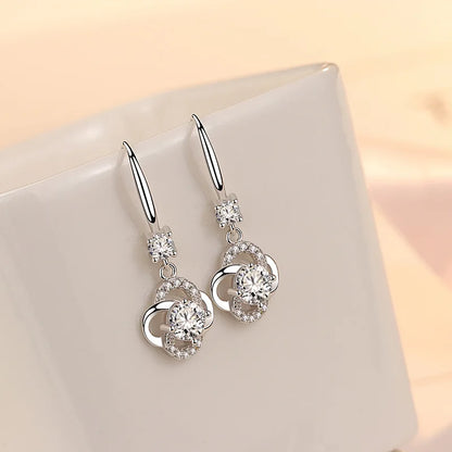 925 Sterling Silver Charm Hoop Earrings