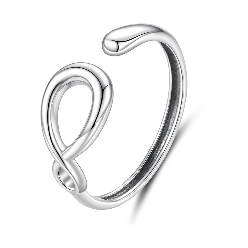 Silver Infinite Sleek Open Ring