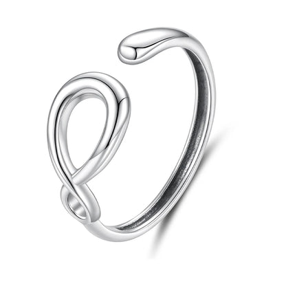 Silver Infinite Sleek Open Ring