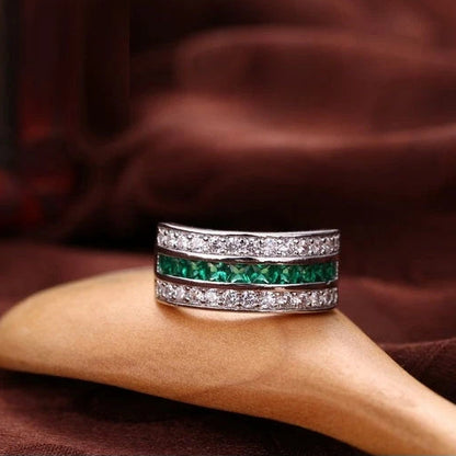 Elegant Cubic Zirconia 925 Sterling Silver Engagement Ring for Women