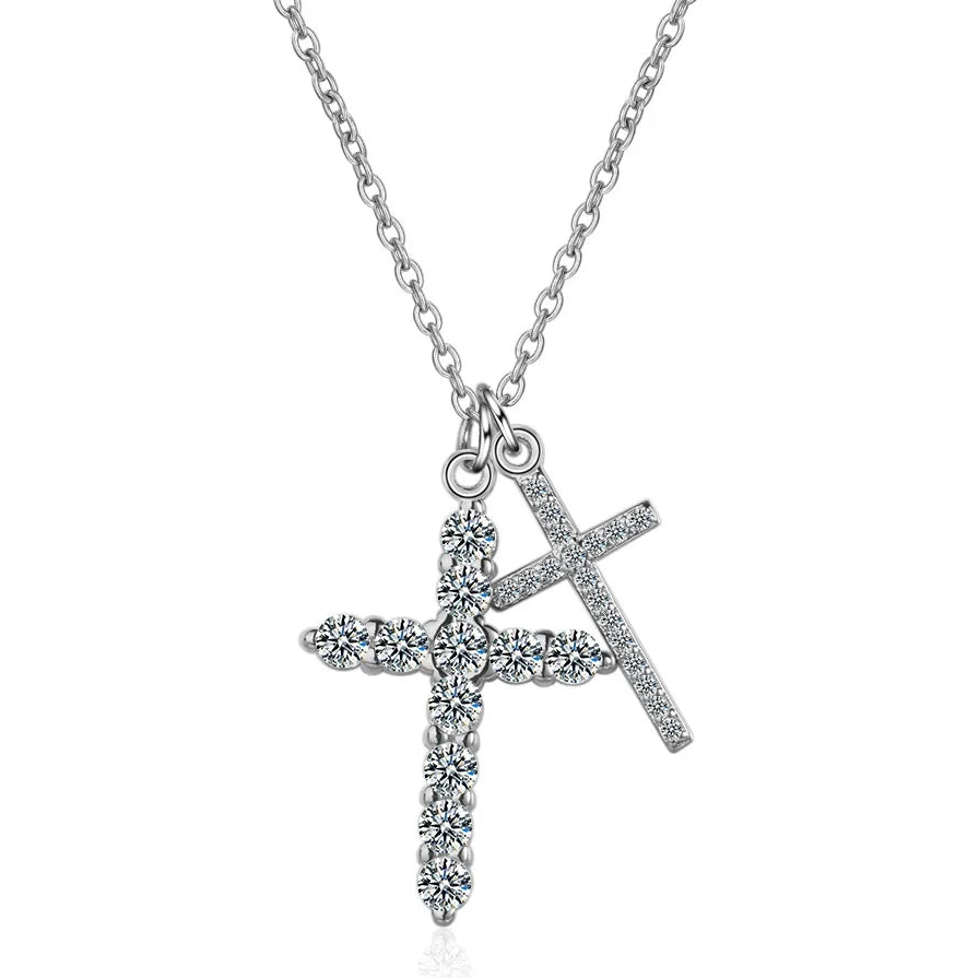 Silver Brilliant Crystal Pendant Necklace for Women