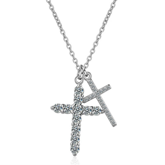 Silver Brilliant Crystal Pendant Necklace for Women