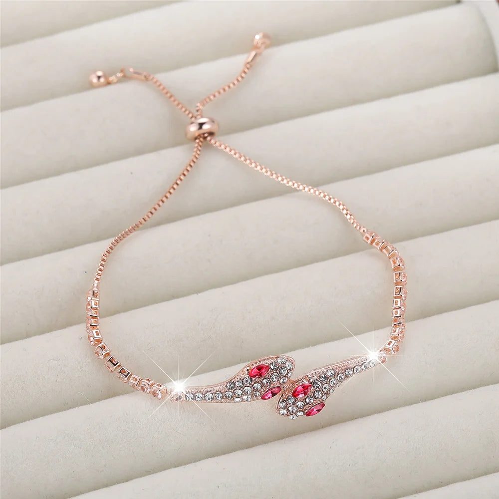 Zircon Snake Charm Bracelet