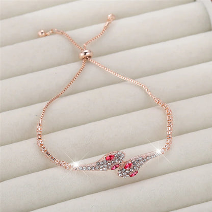 Zircon Snake Charm Bracelet