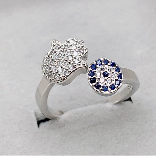 Crystal Adjustable Opening Rings