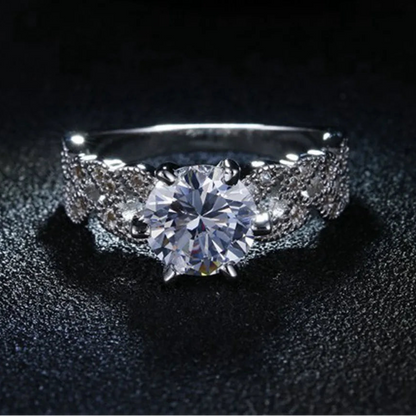 925 Sterling Silver Luxury Zircon Ring for Women