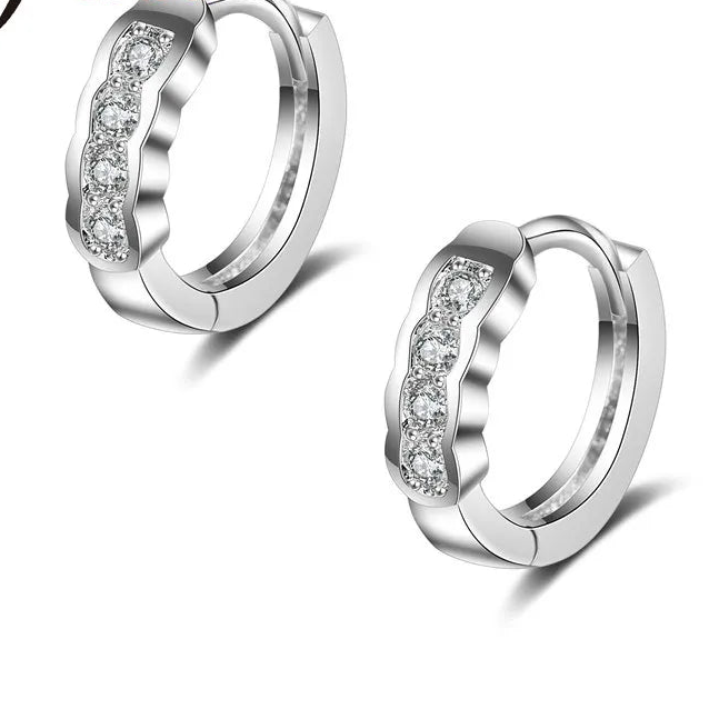 925 Sterling Silver Elegant Hoop Earrings for Women