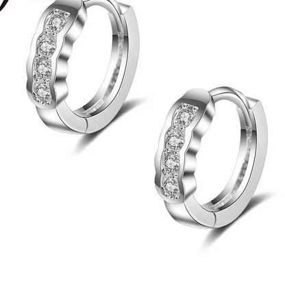 925 Sterling Silver Elegant Hoop Earrings for Women