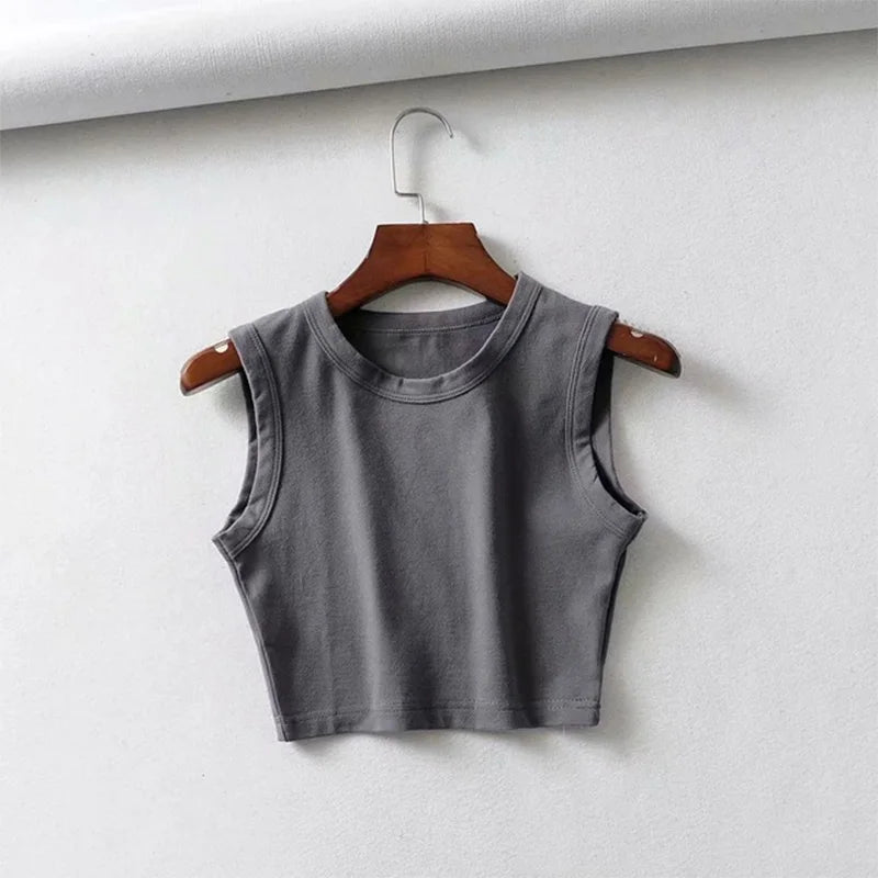 Vintage Cropped Tank Top for Women