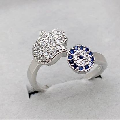 Crystal Adjustable Opening Rings