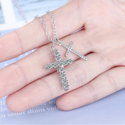 Silver Brilliant Crystal Pendant Necklace for Women