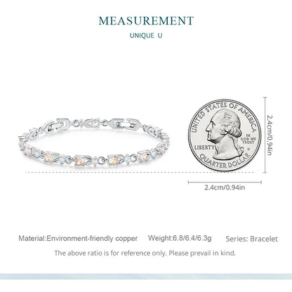 Luxury Rose Gold Multicolor Zircon Bracelet