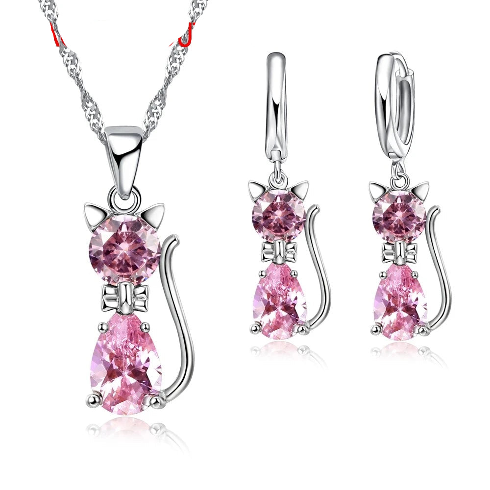 Jewelry Sets Cute Cat Shape