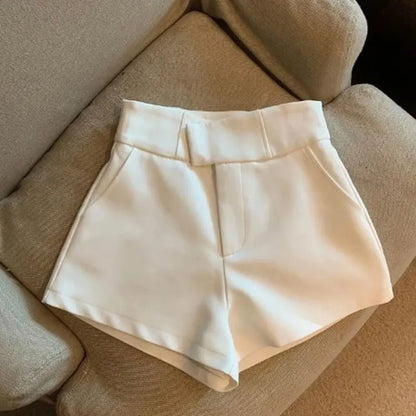 High Waist Black or white A-Line Shorts for Women
