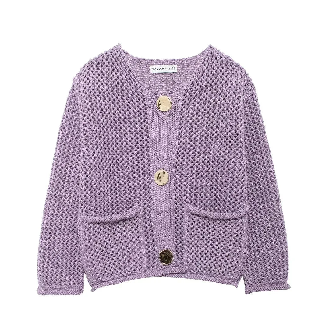 Knitted Button Cardigan for Women