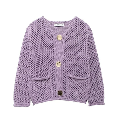 Knitted Button Cardigan for Women